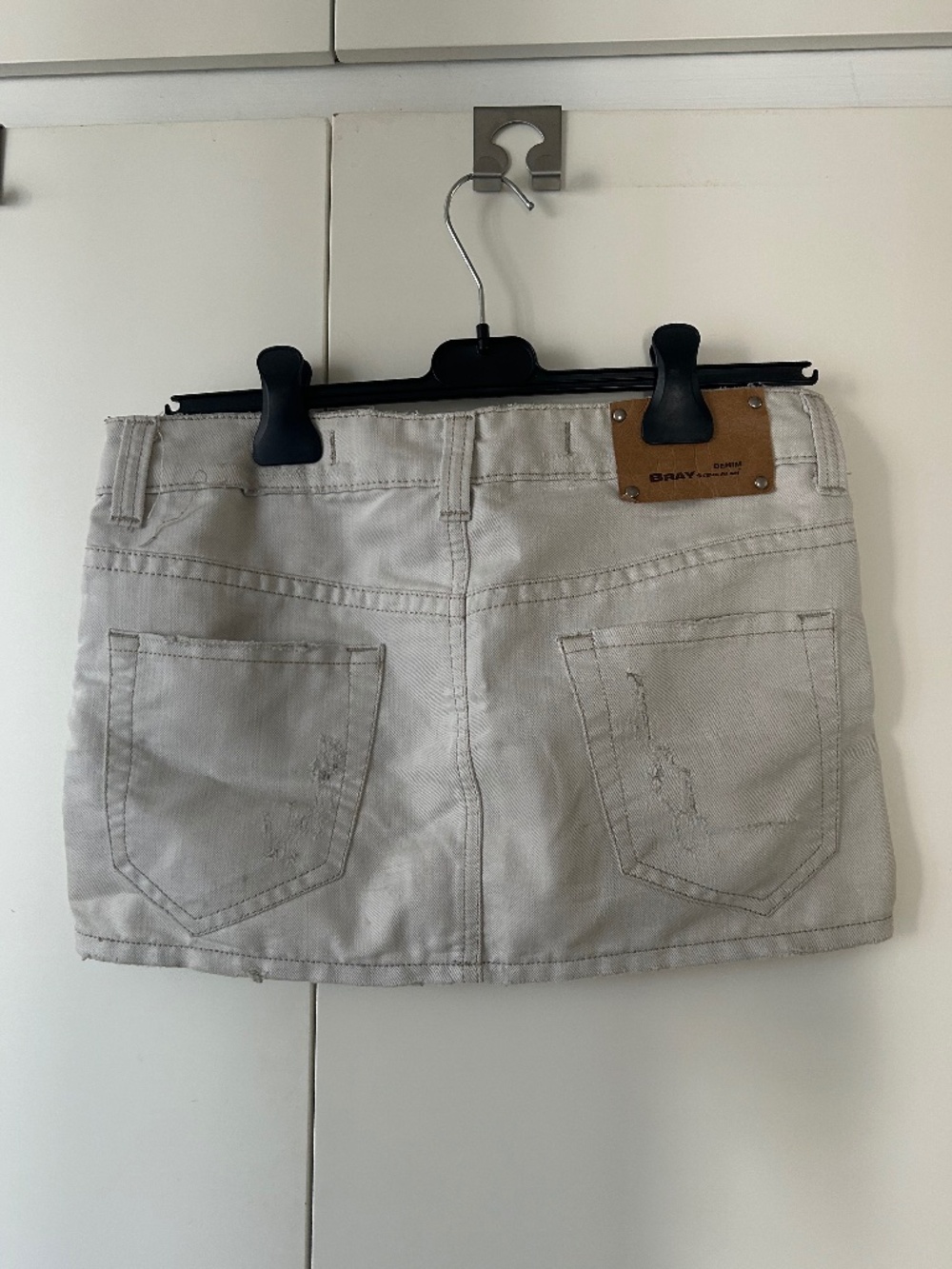 White Denim Skirt